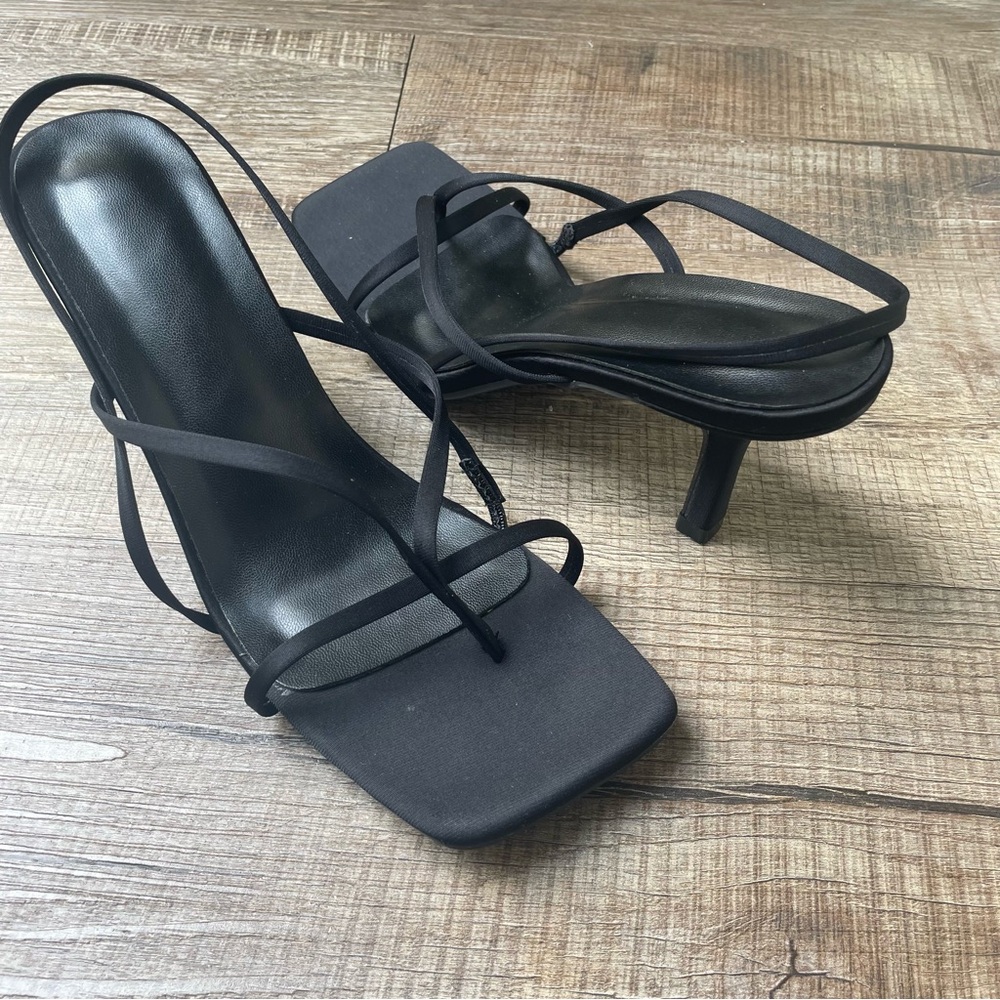 Elegant Black Strappy Heels
